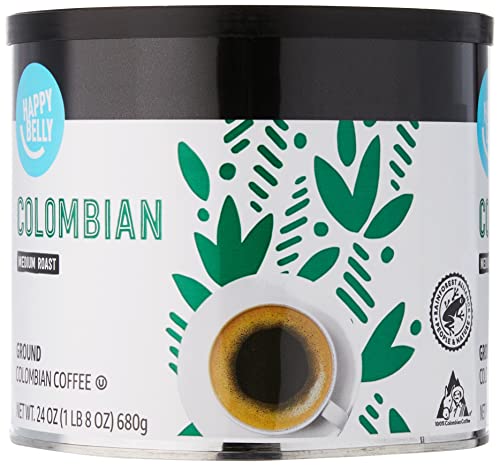 10 Facts About Amazon Brand - Happy Belly Colombian Canister Ground Coffee: Medium Roast, 24 Ounce