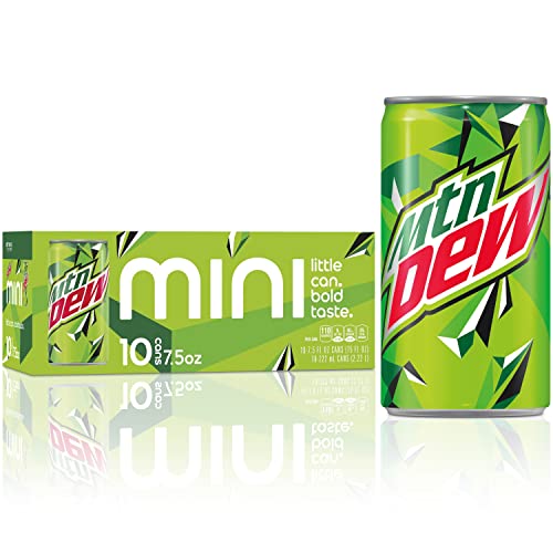 10-Pack of Mountain Dew Mini Cans (7.5 Fl Oz): Price, Benefits, and Facts