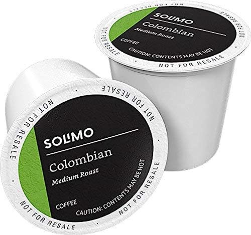 100 Count Solimo Medium Roast Coffee Pods: Colombian Blend Compatible with Keurig 2.0 K-Cup Brewers - A Budget-Friendly Choice for Coffee Lovers