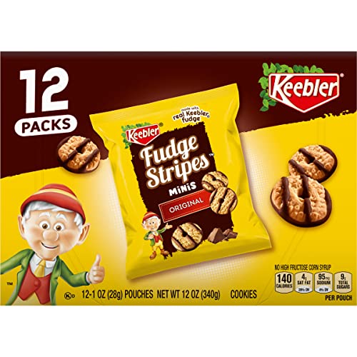 12-Count Pack of Keebler On-The-Go Fudge Stripes Cookies: A Delicious and Convenient Snack