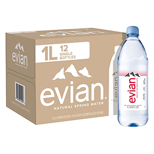 12-Pack of evian Natural Spring Water: Best Price for Large Bottles, 33.81 Fl Oz