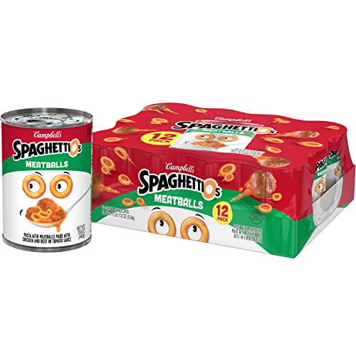 12-Pack of SpaghettiOs Canned Pasta with Meatballs (15.6 oz Can) - Best Price, Discount, and Facts