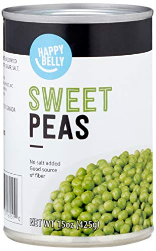 15 Ounce Happy Belly Sweet Peas: No Salt Added - Amazon Brand Review, Price, and Recommendations