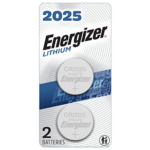 2 Count Energizer Battery: 3V Lithium Coin Cell Batteries, Packaging May Vary - Black