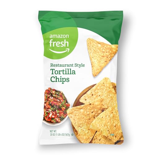 20 oz Restaurant-Style Tortilla Chips: Amazon Fresh (Previously Happy Belly), Packaging May Vary