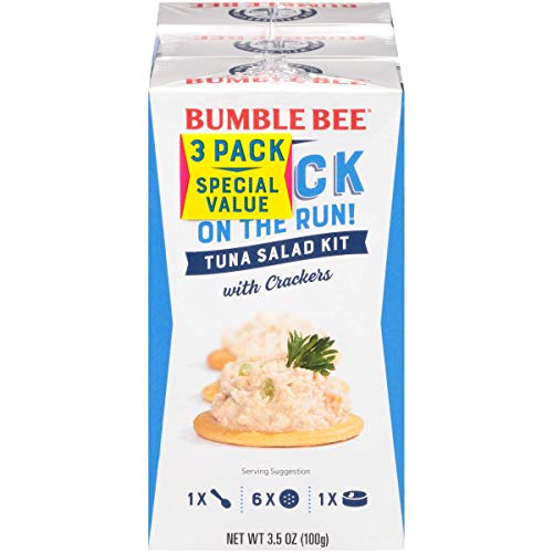 3.5oz BUMBLE BEE Tuna Salad with Crackers Kit: High Protein, Healthy Snack for Adults (Pack of 3)