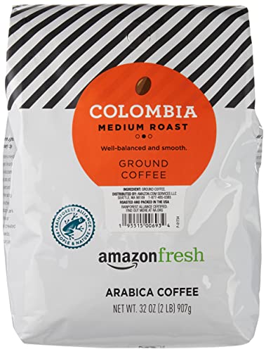 32 Ounce AmazonFresh Colombia Ground Coffee: A Medium Roast to Savor