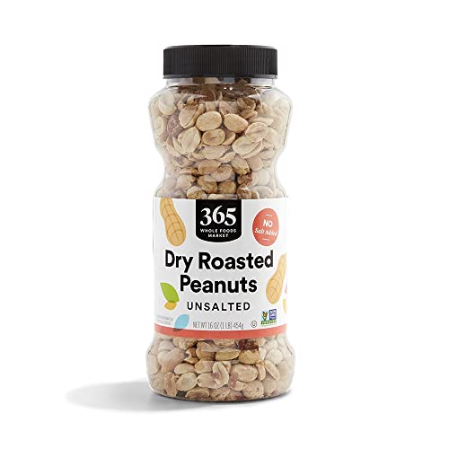 365 by Whole Foods Market Dry Roasted Unsalted Peanuts: Price, Size, and Nutritional Facts