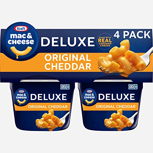 4-Pack Kraft Deluxe Original Macaroni and Cheese Cups: Convenient, Delicious, and Affordable!