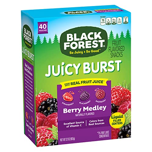 40 Count Black Forest Juicy Burst Fruit Snacks, Berry Medley: Affordable and Delicious!