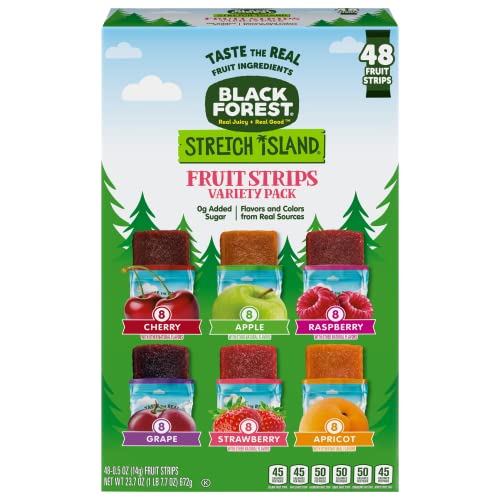 48-Pack of Stretch Island Black Forest Fruit Strips: A Delicious Variety of Flavors for Summer Snacking