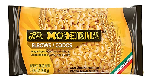 7 Oz La Moderna Elbow Pasta: Nutrient-Rich Durum Wheat Noodles Packed with Protein, Fiber, and Vitamins