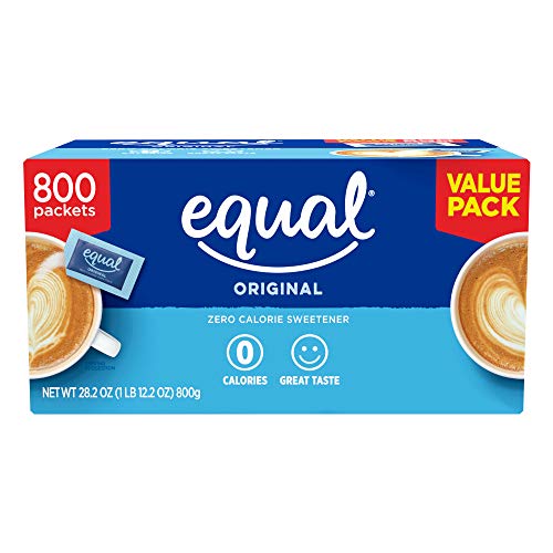 800 Count EQUAL 0 Calorie Sweetener: The Best Zero Calorie Sugar Alternative Packets for an Affordable Price