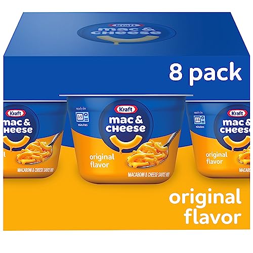 8ct Box of Kraft Original Easy Microwavable Mac & Cheese Cups: Affordable, Convenient, and Tasty Option