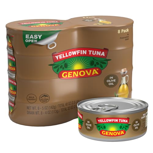 Affordable Genova Yellowfin Tuna in Olive Oil - 8 Pack, 5 oz Cans