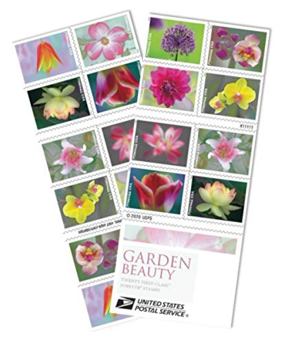 Affordable USPS Garden Beauty Forever Postage Stamps: A Book of 20 First Class Wedding Celebration Anniversary Flower Party Stamps