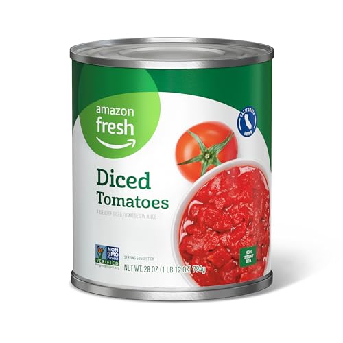 Amazon Fresh - 28 oz Diced Tomatoes in Tomato Juice: Packaging May Vary