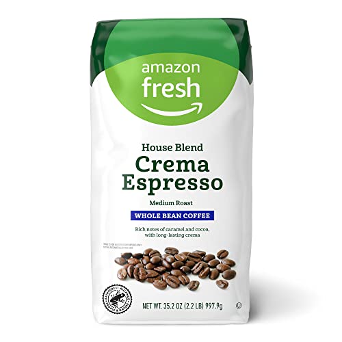 Amazon Fresh House Blend Crema Espresso: A Medium Roast Whole Bean Coffee, 2.2 lb - Best Price, Discount, and Recommendations!