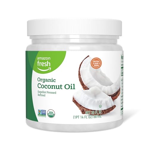 Amazon Fresh Organic Refined Coconut Oil: 30 fl oz, Packaging May Vary - [Best Price]