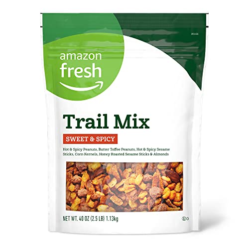 Amazon Fresh Sweet & Spicy Trail Mix: A 40 oz Snack Option with a Great Price!