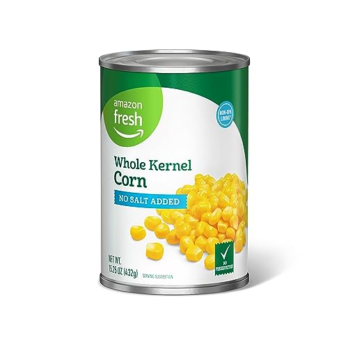 Amazon Fresh: Affordable Canned Whole Kernel Corn without Salt, 15.25 oz