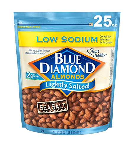 Blue Diamond Almonds: Low Sodium Lightly Salted Snack Nuts - 25 Oz Resealable Bag (Pack of 1) - A Healthy and Tasty Choice for Nut Lovers