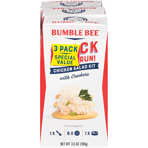 Bumble Bee Snack on the Run Chicken Salad Kit: Convenient Protein Snack, Ready to Eat with Crackers - 3.5 Ounce (Pack of 3)