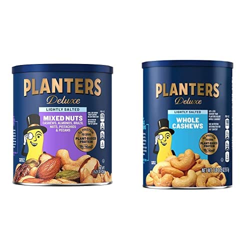 Bundle Deal: PLANTERS Deluxe Lightly Salted Cashews (18.25oz) + Mixed Nuts (15.25oz)