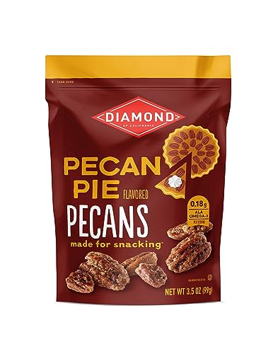 Diamond of California Pecan Pie Snack Pecans: A Tasty and Convenient 3.5 oz Snack Pack