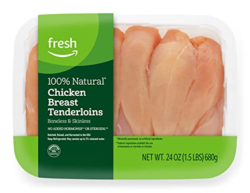 Fresh Brand Chicken Breast Tenderloins: 100% Natural, Boneless, Skinless, 1.5 lb - Best Price and Quality