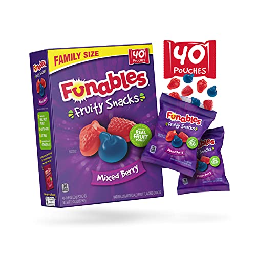 Funables Fruity Snacks: A Delicious Mix of 40 0.8oz Pouches, Perfect for Healthy Snacking