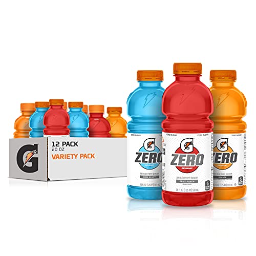 Gatorade G Zero Thirst Quencher 12-Pack: 3 Flavors, 20oz Bottles - Best Price and Deals