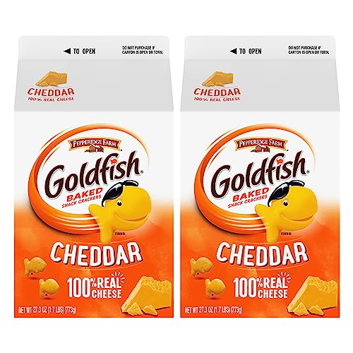 Goldfish Cheddar Crackers: Best Price for 27.3 oz Carton, 2 CT Box