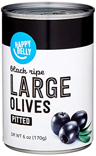 Happy Belly Large Pitted Ripe Olives - Best Price, 6 Ounce