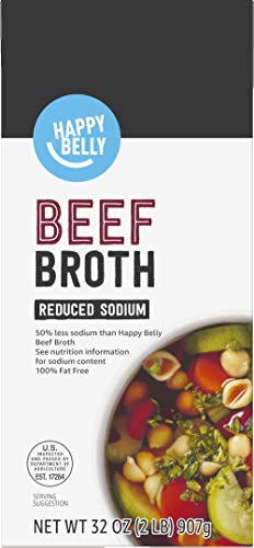 Happy Belly Reduced Sodium Beef Broth - A Budget-Friendly & Healthy Choice for Savory Cooking