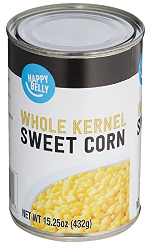 Happy Belly Whole Kernel Corn: A Budget-friendly 15.25 Ounce Option on Amazon