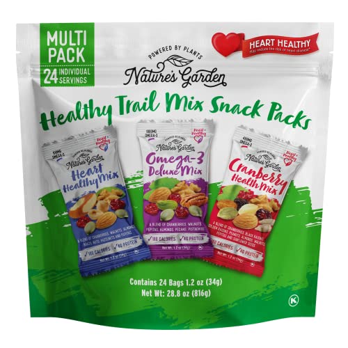 Nature’s Garden Healthy Trail Mix Snack Packs - Nutritious and Delicious for the Whole Family - 28.8 Oz Bag (24 Servings)