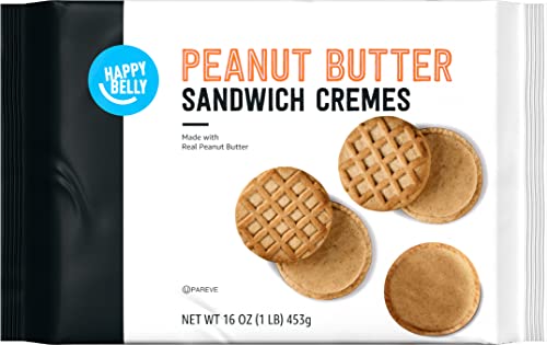 Reformulated Happy Belly Peanut Butter Sandwich Cremes by Amazon Brand: An Affordable 1 Pound Pack for Peanut Butter Lovers