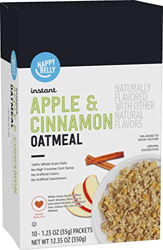 Save Money with Happy Belly Instant Oatmeal: Apple & Cinnamon, 10-Pack