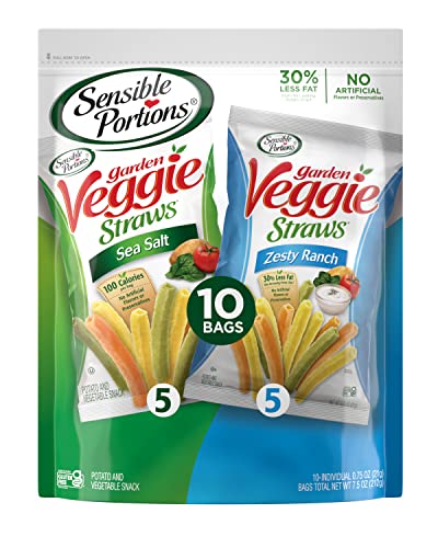 Sensible Portions Garden Veggie Straws Multipack: Sea Salt & Ranch, 75 oz Bag, 10 Count - Best Price, Affordable & Recommended