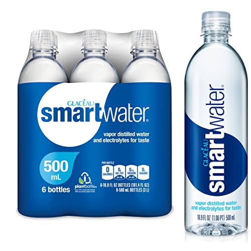 smartwater Vapor Distilled Premium Water: Best Price for a 6-Pack of 16.9 Fl Oz Bottles