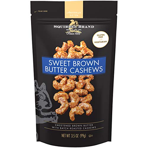 Top 10 Gluten-Free Vegetarian Cashews: Squirrel Brand Sweet Brown Butter, 3.5oz